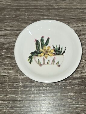 Replacement Sauce Plate Cactus Creative Co-Op by Lori Siebert 3"